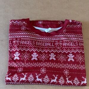 Red Angels Baseball Christmas Tee XL